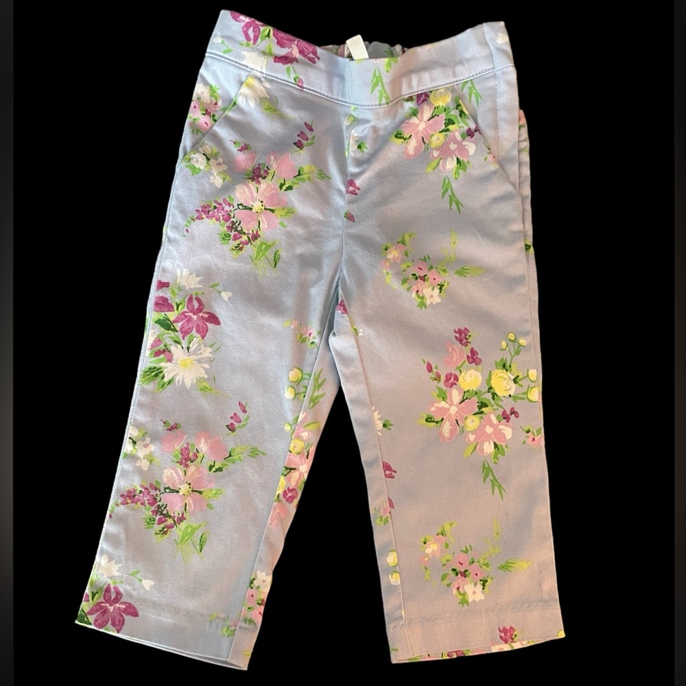 NWT Janie and Jack  Well Made Floral Cotton Toddler Pants